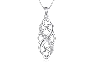 YFN Celtic Knot Halskette Erstellt Opal Anhänger Sterling Silber Infinity Love Schmuck