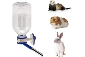 Choco Nose Patented No-Drip Water Bottle/Feeder for Guinea Pigs/Hamsters/Bunnies/Ferrets/Other Small Pets, Critters and Animals -For Cages, Crates or Wall Mount. 300ML. Nozzle 10mm, Blue (C128)