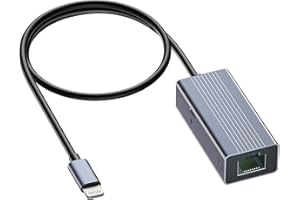 IVSHOWCO Lightning-zu-RJ45-Ethernet-LAN-Netzwerkadapter für iPhone [Apple MFi-Zertifiziert], iPad-zu-Ethernet-Adapter mit Ladeanschluss, 100 Mbit/s High Speed, Plug and Play (1,65 Fuß)