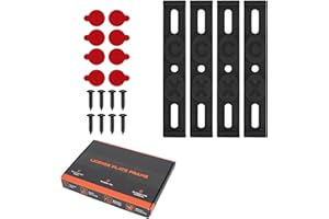 DARLEEYO Car License Plate Holder Frameless - 118x19mm Cars Number Plate Holder, Universal Legal Europe Registration Pair Clip Bracket Fixing Kit, Cars Accessories for 110mm Height Europe Standard Number Plate