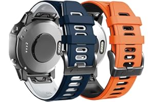 ANBEST Cinturino in Silicone Compatibile con Fenix 6/Fenix 6 PRO/Fenix 5/Fenix 5 Plus Cinturino, Braccialetto Sportivo Sgancio Rapido for Forerunner 935/945/Approach S60
