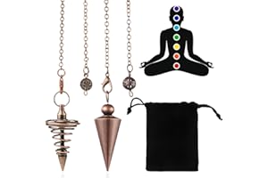 NJCXOLA 2 pezzi a pendolo in rame, per esoterismo in metallo, per divinazione, accessori per tarocchi, regali per gli amanti dei tarocchi