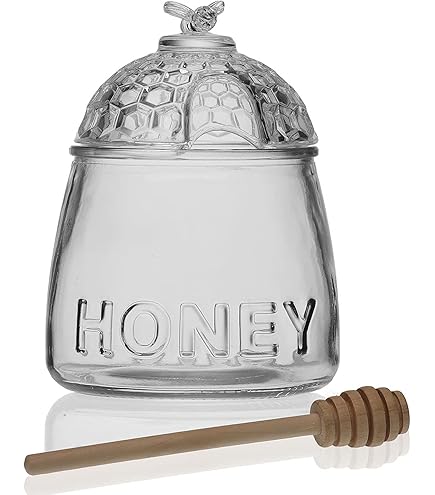 Vasetto Miele Con Servimiele Aperegina In Porcellana - Design Alveare, Lavabile In Lavastoviglie - Foto 7