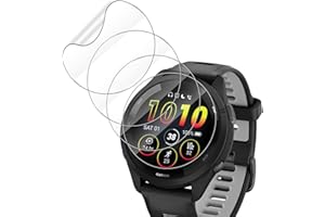 Holilo 4 Pièces Protection Écran pour Garmin Forerunner 265, 9H Dureté Anti-Rayures 3D Couverture Complète HD Sans Bulles Protecteur d'écran en - Transparent