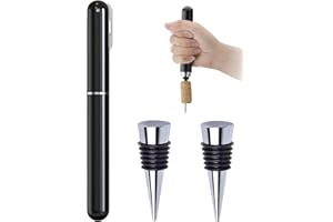 FBBULES 3 PCS Druckluft Korkenzieher Set, Luftdruck Weinöffner mit Folienschneider, 2 Wiederverwendbare Weinflaschenverschluss, Wein Luftpumpe Flaschenöffner, Tragbar Manueller Korkenziehers