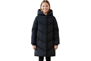 Sunny Sprout Manteau long fille hiver - Doudoune capuche polaire coupe-vent imperméable
