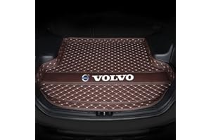 WANDEFA Alfombrilla de Maletero para Volvo XC60 New Energy 2018-2024, Tapetes para Maletero del Coche Antideslizante e Impermeable, Resistente Alfombra Protector Maletero del Coche, Coffee