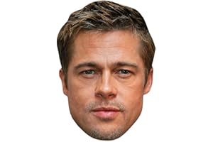 CELEBRITY CUTOUTS Brad Pitt (Stubble) Maske aus Karton