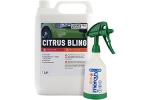 Pulvérisateur Kwazar Mercury Super 360 Pro Plus, tête tournable de 360 degrés 0,5L + ValetPRO Citrus Bling 1L + Auto Quick Detailer, amplificateur de Brillance, lubrifiant pour pâte de Nettoyage