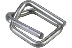 Europack24 Pack of 500 13 mm Wire Fastener Clamps Galvanised for Strapping Tape / Strength Band Metal Buckles for Load Securing Locking Clamps for Belt Tensioners, Undefined