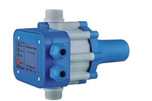 AGRIPRO Controlador de Presión 2.2 Bares - Regulador de Presión, Electrobomba de Agua Azul, Estilo Industrial Eléctrico