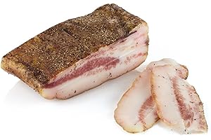 BESTOFTHEAPPS Gourmet Whole Pork Cheek (GUANCIALE) sourced from free-raised Italian pigs, gluten free, handcrafted product ideal for Carbonara and Amatriciana (0,600kg, 600, gram)