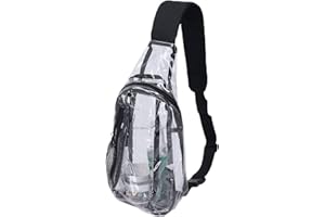 PILIPANE Borsa a Tracolla in PVC Impermeabile Resistente allo Sporco,Borsa a Tracolla, Borsa a Tracolla Trasparente Per Uomini E Donne, Zaino a Tracolla Trasparente Approvato dallo Stadio Per Escursionismo, S