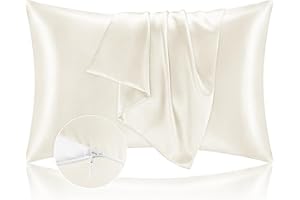 HOMEBLISS Poszewka na poduszkę 50 x 80 cm satynowa poszewka na poduszkę - Jedwabista poszewka na poduszkę chroni skórę i włosy - Certyfikat Oeko-Tex® - Super miękka i hipoalergiczna - 2-częściowa poszewka na