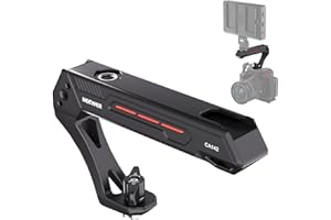 NEEWER BASIC Leichter Kamera Obergriff mit 3/8" Arretierungsstift, Stabiler Käfig Kunststoff Top Handle Griff mit 1/4" 3/8" Gewinden & Kaltblitzschuh für Videoleuchten Mikrofone, Max. Last 22lb, CA142