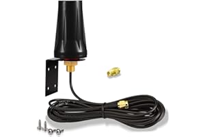 Bingfu Antenne 4G LTE Exterieur SMA Mâle Mimo 5dBi Omnidirectionnelle Étanche Imperméable 3m Câble pour 4G LTE 3G GSM Routeur Camera Chasse Caméra Sentier Moniteur d'Énergie​