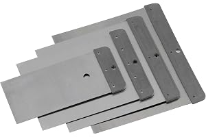 Meister Japanspatelsats, 4-delad – 50 mm, 80 mm, 100 mm och 120 mm – blad av fjäderbandstål – syrafast och flexibel – för fyllning och utjämning/metallspatel/ytspatel/4231000