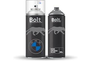 Bolt Spray Premium Paint - PACK SPRAY PINTURA BICAPA PARA BMW METALIZADO + BARNIZ 1K 400ML - 475 Blacksaphire