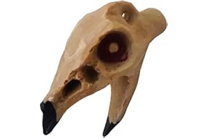 MAYTING Aztekische Todespfeife lauteste – authentische handgefertigte schreiende Pfeife mit einzigartigem Krähenschädel-Design, Harz, Raben-Death-Pfeife (braun)