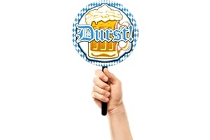 Folat 61478 Oktoberfest Winkbrett Durstig-Bier bestellen, blau, Medium