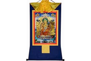 Gandhanra Thangka Tibetano - Maitreya Thangka - Arazzo di Buddha a Stampa Dorata per Decorazione Zen, Meditazione, Rilassamento Spirituale e Pace