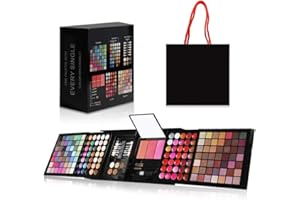 Hotrose Full 177 Color Eyeshadow Palette Blush Lip Gloss Concealer Kit Beauty Makeup Set,All-in-One Makeup Kit with Mirror, Applicators