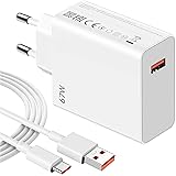 67W Caricatore Rapido con Cavo USB C 1m, TITACUTE turbo charging Caricabatterie per Xiaomi 13T/13/12S Ultra/12 Lite/12/12X/11
