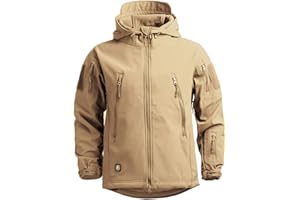 MakingDa Vestes imperméables pour hommes Manteau à capuche décontracté Softshell doublé polaire Vestes de course Tactique Travail militaire Pêche Chasse Escalade