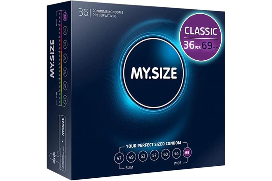 Preservatif MY.SIZE 69 mm, 36 pieces ajustement parfait et taille adaptee chacun