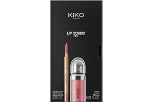 KIKO Milano Lip Combo Set 01, Lip Kit: Hydrating Lip Gloss And Matching Lip Pencil