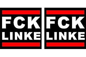 PURE PRINT CUT 2er Set Autoaufkleber FCK Politik 10x10cm – Selbstklebende Anti-Politik Sticker für Auto, Motorrad, Laptop, Fenster – SPD, AFD, CDU, CSU, Grüne, Linke, FDP (Linke)