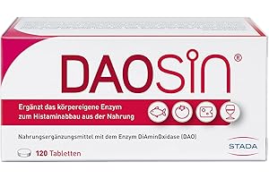 ‎DAOSIN DAOSiN Tabletten zur Ergänzung des körpereigenen DAO-Enzyms zum Histaminabbau aus der Nahrung, klinisch getestet, über 90% Empfehlungsrate -120st