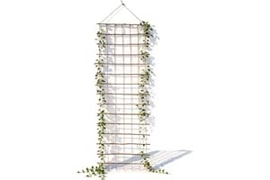 Floranica Support pour Plantes grimpantes | Treillis pour Plantes en Bois de Saule et Non traité et Corde de Jute | sans Risque pour légumes de | Long:150 cm, Largeur:30 cm