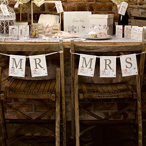 Girlande Hochzeit „With Love“ Candy Bar Bunting 1 m Hochzeitsgirlande - 2