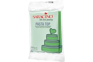 SARACINO We love pastry Pasta di Zucchero Top Verde chiaro per Copertura da 250 g Made in Italy
