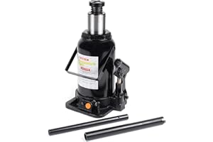 Wiltec Cric a Bottiglia da 20 t abbassamento Lento 244-449 mm Martinetto Idraulico