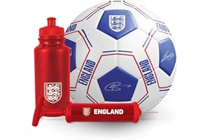 2020 England Football Team Merchandise Signature Gift Set - Football Size 5, Pump and Drink Bottle in Presentation Box