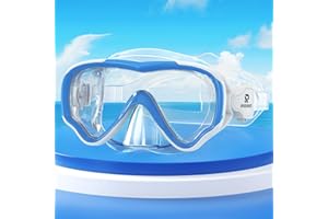 RIOROO Snorkel Mask For Kids, fog Proof and Leak Proof Floating Goggles, 180 ° High-Definition Panoramic Diving Mask With Nose Mask, Swimming Goggles for Boys, Girls, and Teenagers Aged 4-14