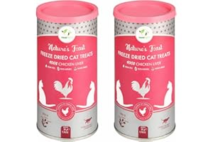 PAWFECT TREATS Pawfect Nature's Feast Freeze Dried Cat Treats | 100% Natural Chicken Liver Cat Treats | Single Ingredient | Grain Free | Food Topper for Cats - Pack of 2 (100g/3.52oz)