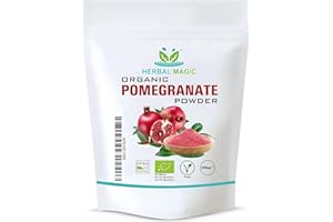 Herbal Magic's Organic Pomegranate Fruit Powder, Spray Dried - Rich & Vibrant Smoothies, Shakes, Juices, Baking Free from Artifical Flavour &Preservatives -200g Pack