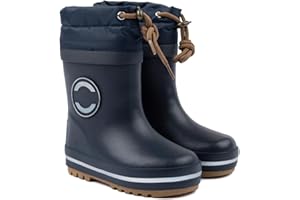 Mikk-line Warm Gefütterte Gummistiefel Kinder | Wasserdicht Regenstiefel für Jungen und Mädchen | Winddicht Thermo Gummistiefel | Regenschuhe Mit Reflektiernde Details