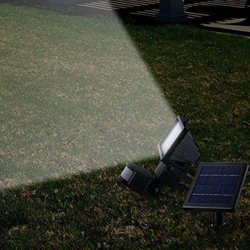 Solarleuchten 100 LED Kapoo im Freien drahtlose Sonnenenergie angetriebene Bewegungs-Sensor-Licht, Adjustable TIME, 3 Intelligent Modes, Solar Panel with 5 Meters Extend Cable - 4