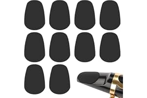 Kasoud Professional Saxophone Pads, 40PCS Replacement, 0.8 Mm Mouthpiece Patches, Alto and Tenor Saxophone and Clarinet (Black)