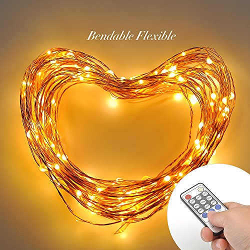 VicTsing Wasserdicht 39ft 6V String Sternenhimmel leuchten mit 240 Warm weißen LEDs, Kupferdraht, CE, RoHS, UL-Zertifizierung, DC1000mA Netzteil für draußen Indoor Hochzeit Partei DIY - 3