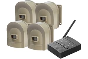 HOSMART Système d'Alarme sans Fil Imperméable, Détecteur Rechargeable de Movement de Haute qualité pour la Sécurité Extérieur de la Maison, Longue portée Jusqu’à 800 Mètres, Anti Intrusion