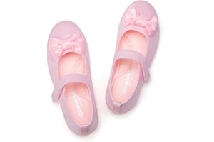 Frank Mully Mädchen-Kleiderschuhe Mary Janes Mädchen-Flats zum Reinschlüpfen, Ballerinas, flache Party-Schulschuhe mit Schleife für Kleinkinder/kleine Kinder/große Kinder