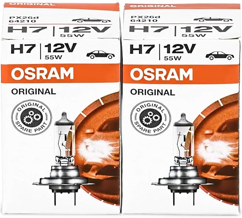 2 x OSRAM Hightech H7 12 V 55 W Px26D Halogen Bulb Bulbs Original 2 Piece 64210 – 2MMSERVICE