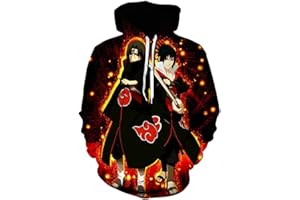 IFIKK Anime Pullover Hoodie Jungen Mädchen 3D Druck Manga Anime Kapuzenpullover Japanischen Anime Hoodie Kakashi Sasuke Pullover Outwear Unisex Sweatshirt