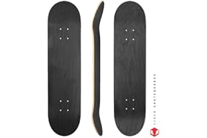 Venom Skateboards Plain Skateboard Deck Maple Wood Stain Blank Skate Board Decks 7ply Natural/Blue/Black/Gold 7.75/8/8.25 Skateboards for Kids/Teenage/Boys/Girls Adults Beginners