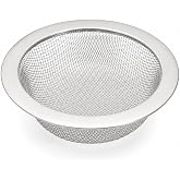 Paslanmaz &Ccedil;elik Lavabo S&uuml;zgeci 7,5 cm, İnce Tel &Ouml;rg&uuml;l&uuml; Mutfak Evye Gider Filtresi, Yemek Artığı Tutucu, 1 Adet